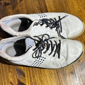 Ecco Men's Off-White Leather Sneakers